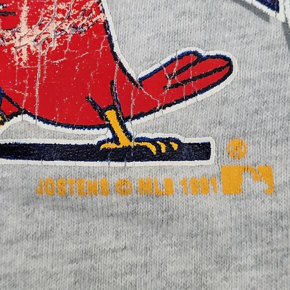 Vintage 1991 St.Louis Cardinals Baseball Shirt M 21x26 Gray - Picture 13 of 16